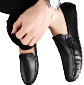Black Driver Club Leather Loafer